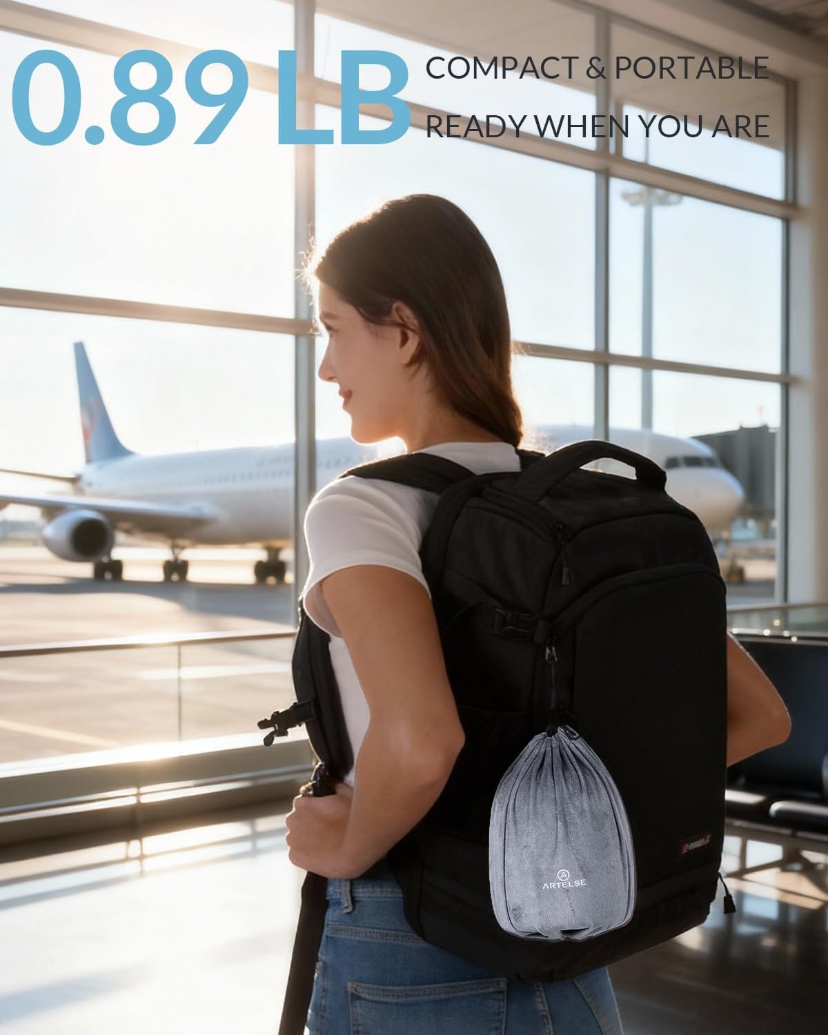 Neck Travel Pillow - Memory Foam Travel Pillow for Airplane, Washable Comfortable Breathable Cover, 360 Degree Support Ergonomic Design Best for Travel, Flight, Train, Sleeping - 6