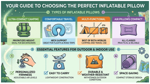 Inflatable Pillows for Camping and Travel