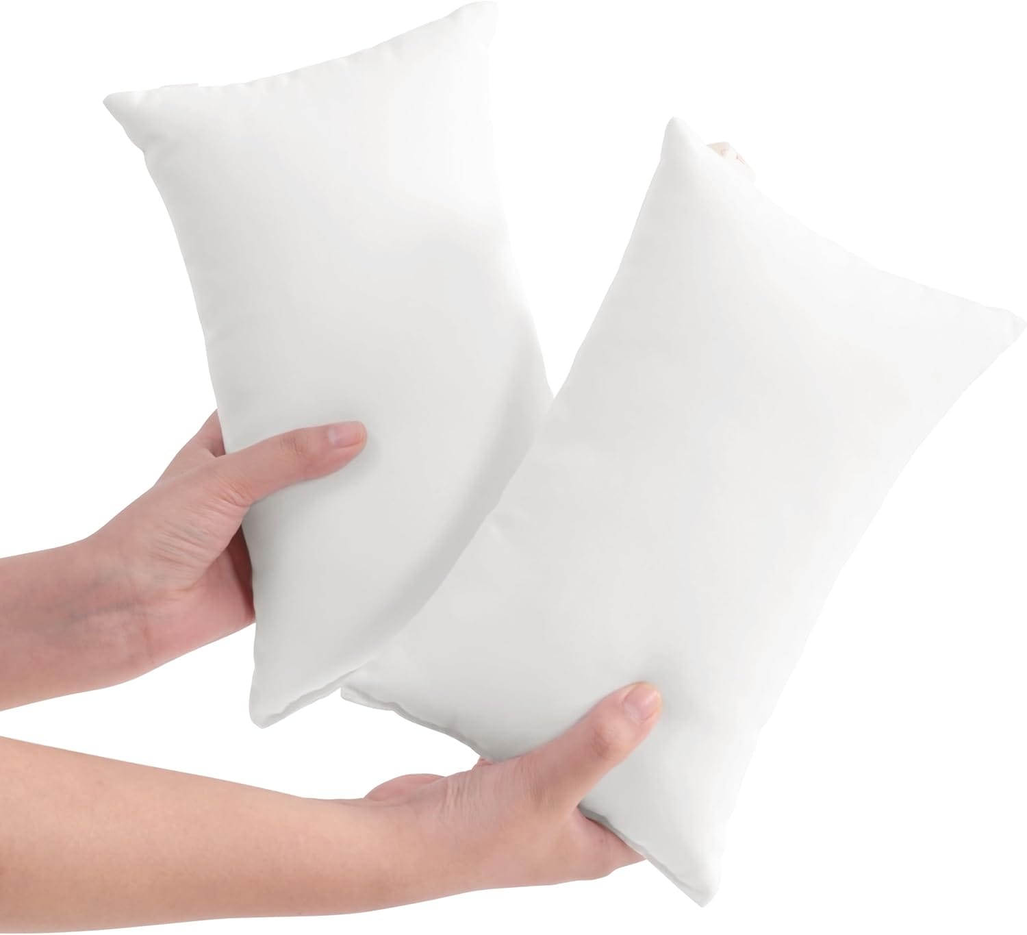NTBAY Tiny Pillows, Down Alternative 7x11 Microfiber Mini Pillow for Travel, Pets, Soft Machine Washable Small Pillows for Neck, Wrist, Lumbar and Knee, White - 1