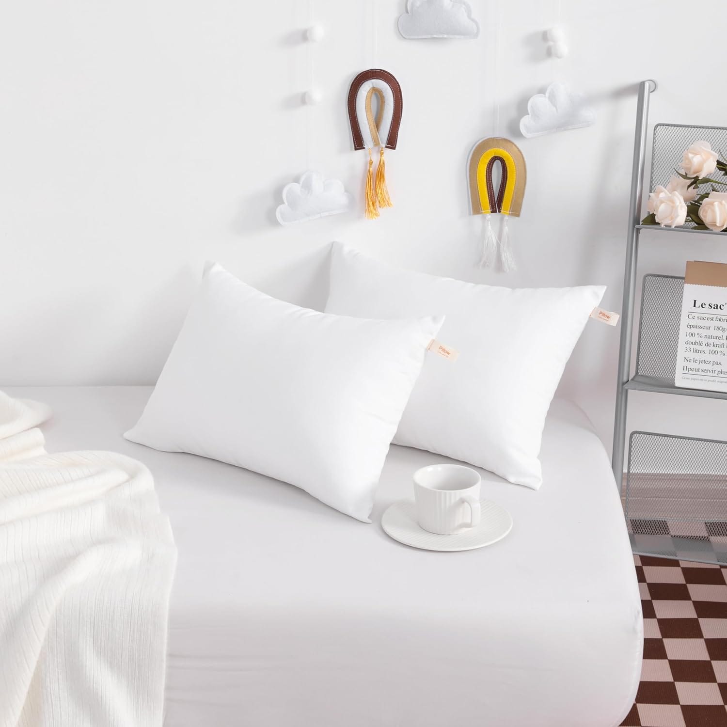 NTBAY Tiny Pillows, Down Alternative 7"x11" Microfiber Mini Pillow for Travel, Pets, Soft Machine Washable Small Pillows for Neck, Wrist, Lumbar and Knee, White - Image 3