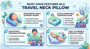 Neck Pillow for Airplane Support Comfort, Sleep & Travel Essentials