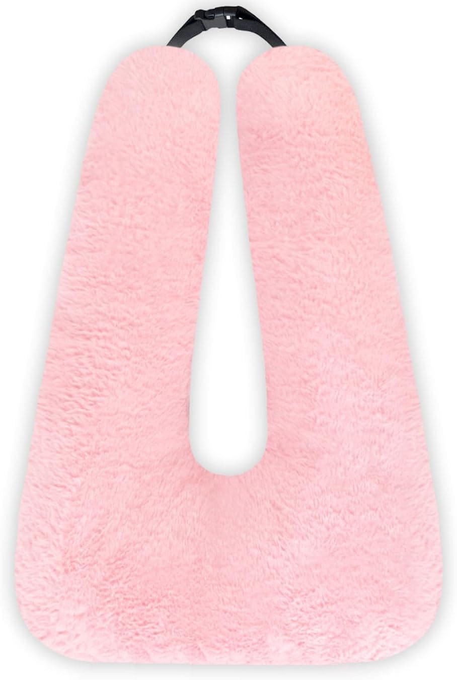 Swemos Travel Pillow, Car Pillow for Kids & Adults - Ergonomic Travel Pillows Sleeping Aid for Neck & Body Support, Car Travel Essentials Pillow on Road Trips-Pink - 1