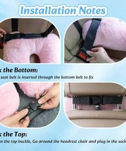 Alternative view of Swemos Travel Pillow, Car Pillow for Kids & Adults - Ergonomic Travel Pillows Sleeping Aid for Neck & Body Support, Car Travel Essentials Pillow on Road Trips-Pink