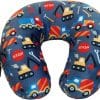 Wolf Essentials Kids Cozy Soft Microfiber Neck Pillow, Compact, Perfect for Plane or Car Travel, Construction Zone