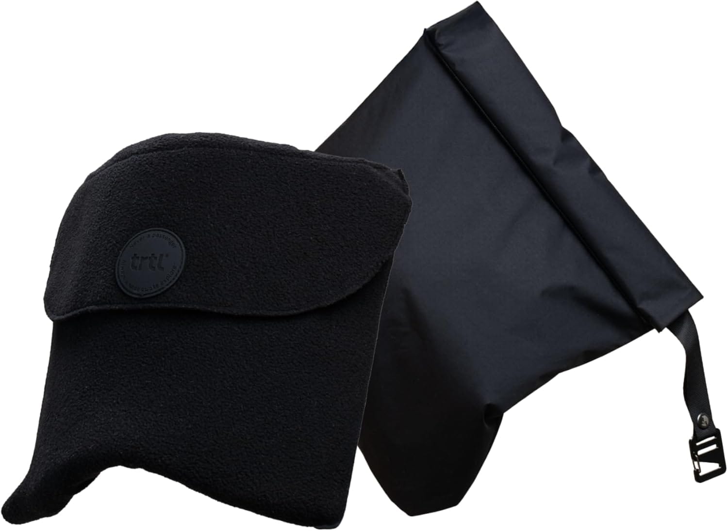 trtl Travel Pillow 2.0 – Scientifically Proven Super Soft Travel Pillow with Premium Head & Neck Support – for Airplane Travel – Machine Washable – Lightweight & Compact – Jet Black - 1