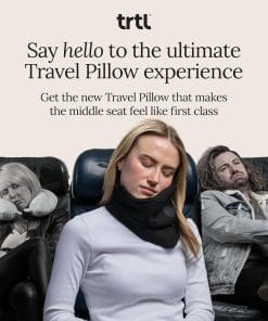 Alternative view of trtl Travel Pillow 2.0 – Scientifically Proven Super Soft Travel Pillow with Premium Head & Neck Support – for Airplane Travel – Machine Washable – Lightweight & Compact – Jet Black