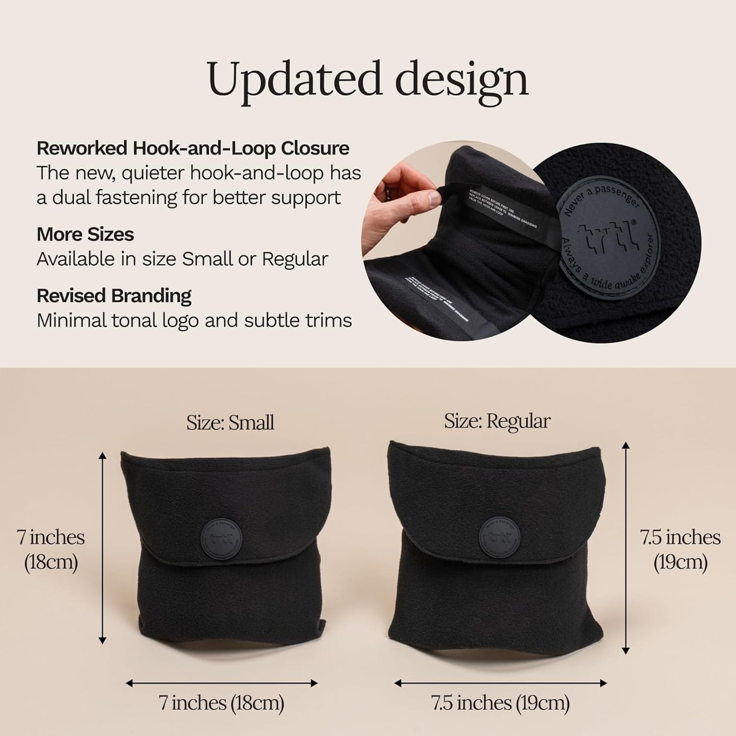 trtl Travel Pillow 2.0 – Scientifically Proven Super Soft Travel Pillow with Premium Head & Neck Support – for Airplane Travel – Machine Washable – Lightweight & Compact – Jet Black - Image 3