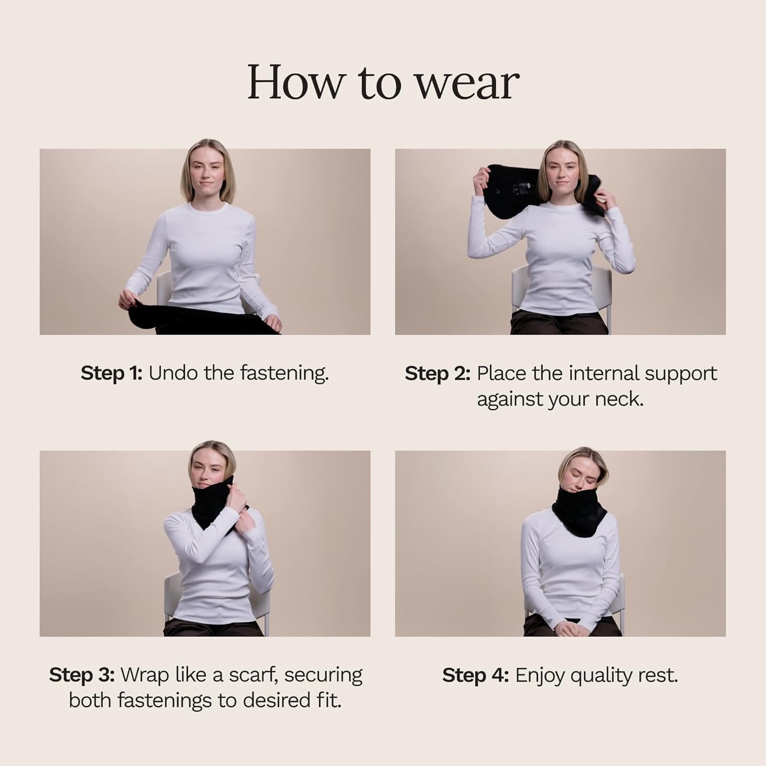 trtl Travel Pillow 2.0 – Scientifically Proven Super Soft Travel Pillow with Premium Head & Neck Support – for Airplane Travel – Machine Washable – Lightweight & Compact – Jet Black - Image 4