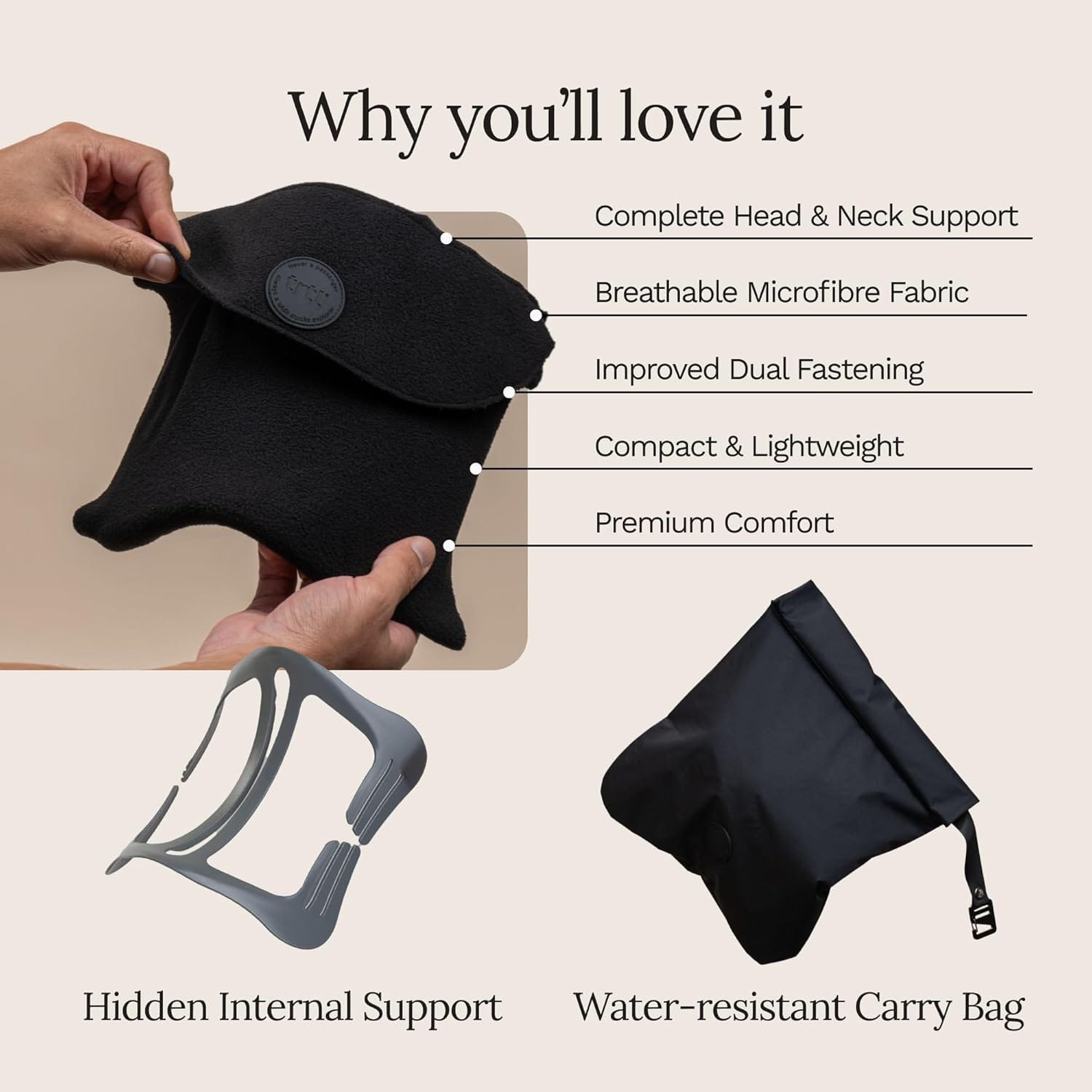 trtl Travel Pillow 2.0 – Scientifically Proven Super Soft Travel Pillow with Premium Head & Neck Support – for Airplane Travel – Machine Washable – Lightweight & Compact – Jet Black - Image 5