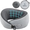 BeeVines Travel Pillow with Carry Case, Memory Foam Neck Pillows for Airplanes, 360° Wrap Around Support for Sleeping, Breathable & Washable Cover for Long Flights, Car & Train Traveling - 1