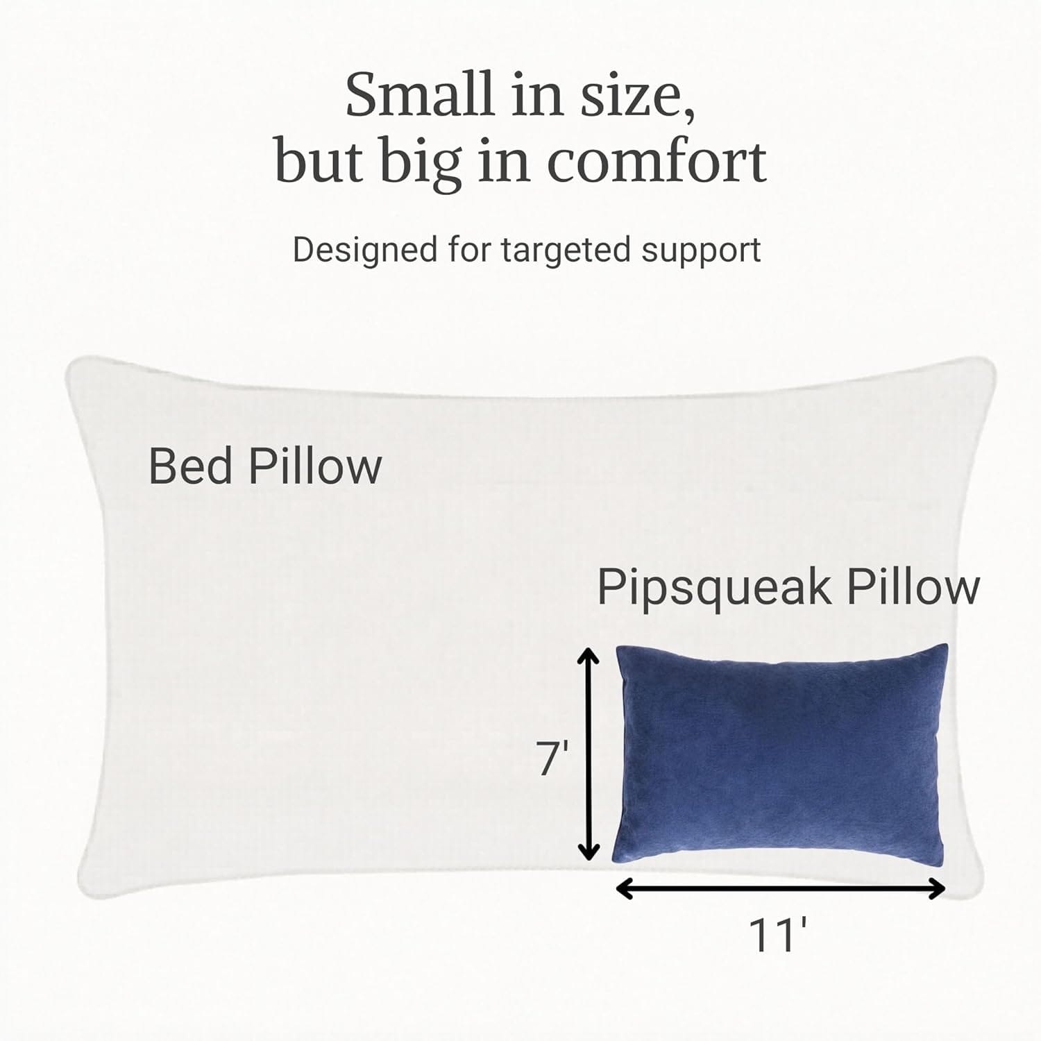 Pipsqueak Microfiber Pillow - Small, Mini, Tiny - 11 x 7 in - Perfect for Travel, Cars, Airplanes, Camping, Dogs, Toddlers, Kids, Lumbar, Knees and Neck - Ages 2 Yrs and Up - Image 6