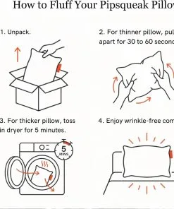 Alternative view of Pipsqueak Microfiber Pillow - Small, Mini, Tiny - 11 x 7 in - Perfect for Travel, Cars, Airplanes, Camping, Dogs, Toddlers, Kids, Lumbar, Knees and Neck - Ages 2 Yrs and Up