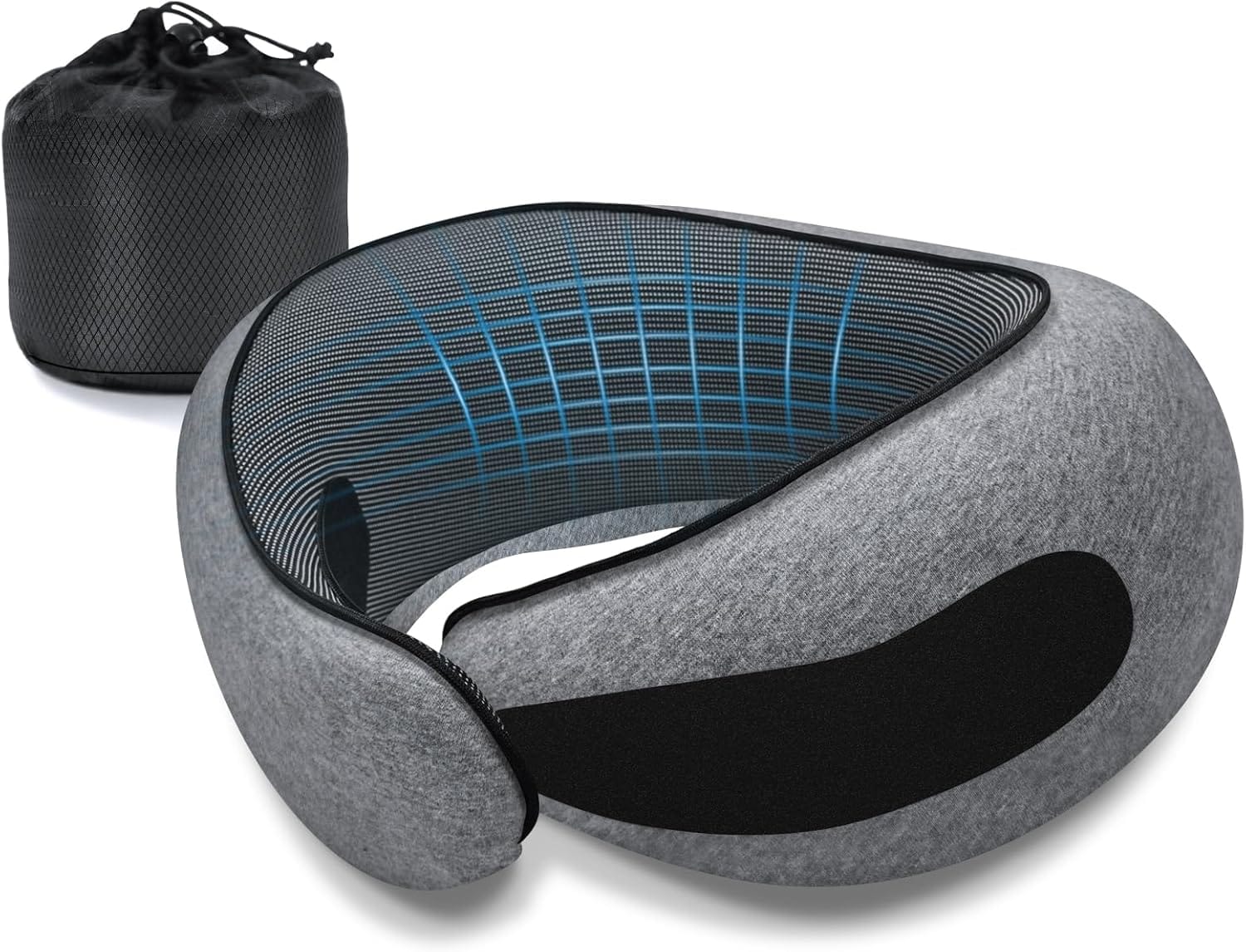 Neck Travel Pillows for Airplanes Memory Foam Neck Comfort Pillow Compact Ergonomic Design Sleeping Essentials for Long Flights Car Rides and Home Use - 1
