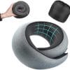 Travel Pillow, Memory Foam Neck Pillow with Ergonomic 360° Support, Travel Neck Pillow for Airplanes, Compact Design for Plane, Car & Office Travel Essentials, Gray - 1