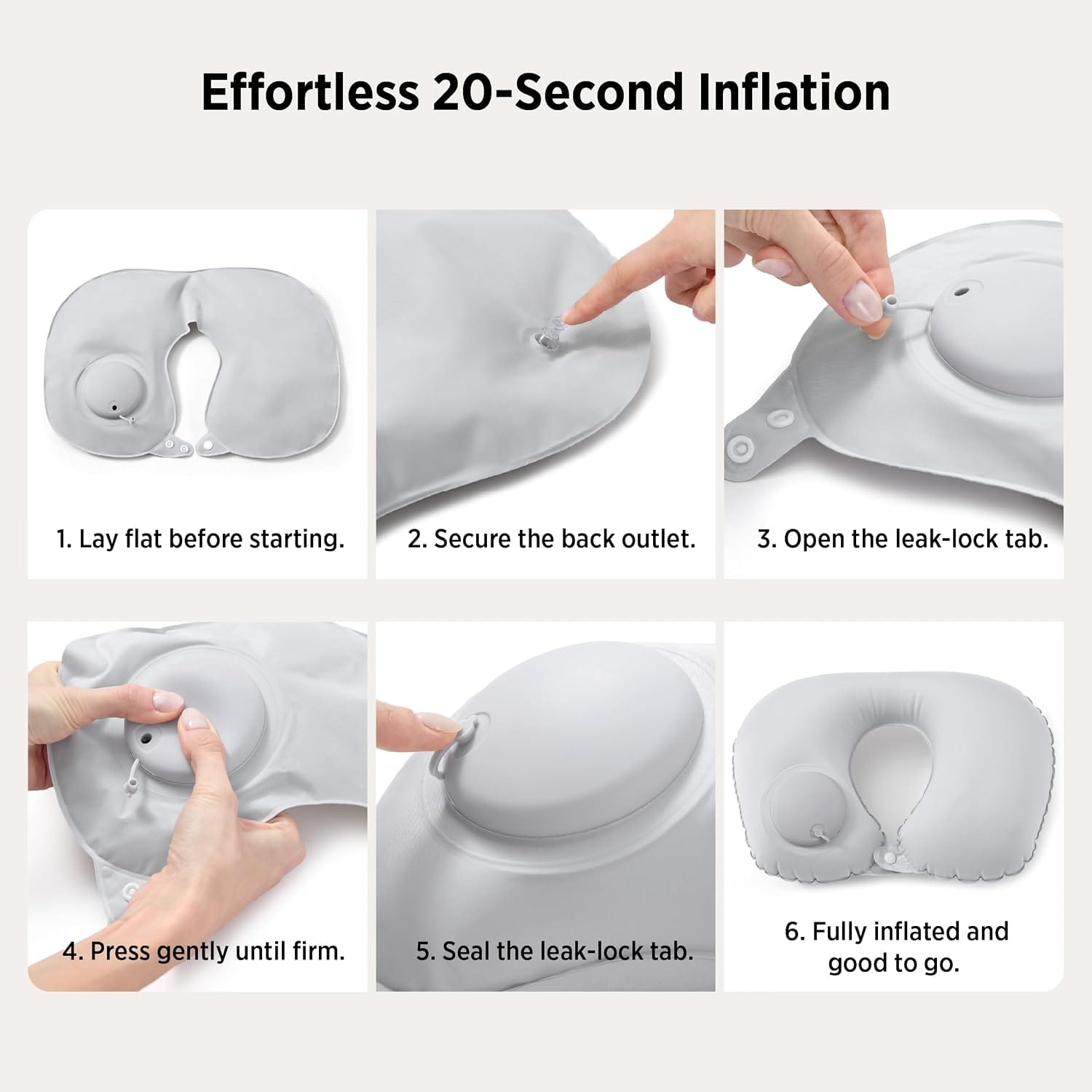 Bedsure Travel Blanket Set with Inflatable Neck Pillow and Eye Mask - Lightweight 3-in-1 Airplane Packable Blanket, Compact Travel Essentials, Grey - Image 4
