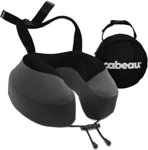 Cabeau Evolution S3 Travel Pillow - Memory Foam Neck Pillow for Airplane and Long Flights with Seat Straps for Head and Neck Support, 360 Degree Support - 1