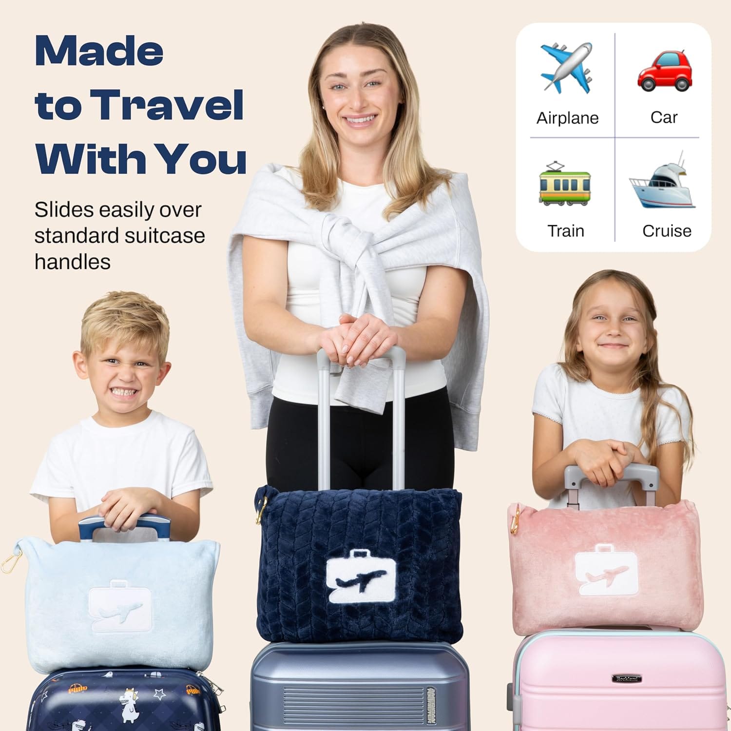 EverSnug Travel Blanket and Pillow - Premium Soft 2 in 1 Airplane Blanket with Soft Bag Pillowcase, Hand Luggage Sleeve and Backpack Clip (Grey) - Image 6