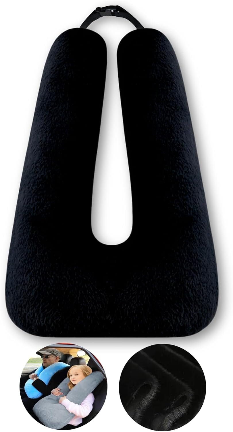FHSGGP Travel Pillow Car Pillow Kid Car Sleeping Black - 1