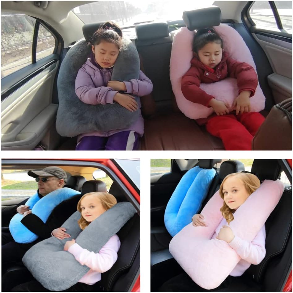 FHSGGP Travel Pillow Car Pillow Kid Car Sleeping Black - Image 4