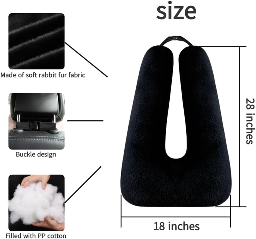 FHSGGP Travel Pillow Car Pillow Kid Car Sleeping Black - Image 5