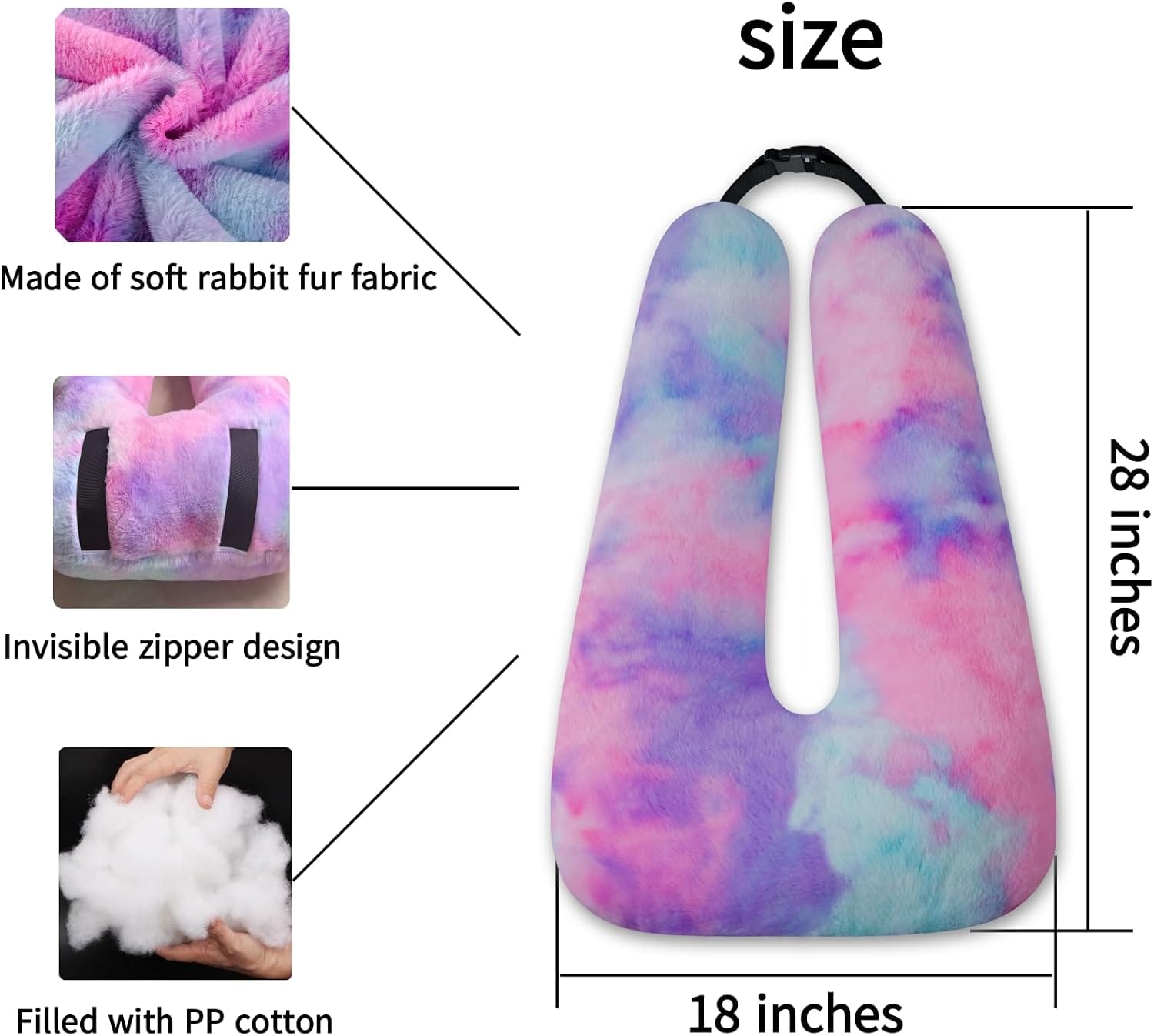 FHSGGP Travel Pillow Car Pillow Kid Car Sleeping Colorful Purple - Image 5