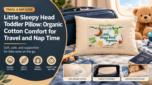 Little Sleepy Head Toddler Pillow: Organic Cotton Comfort for Travel and Nap Time