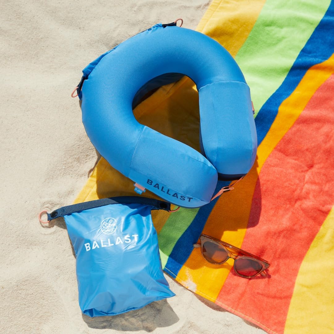 Ballast Pro Beach & Travel Pillow – Inflatable Neck Pillow for Airplanes, Beach & Pool, Compact and Water-Resistant - Image 6