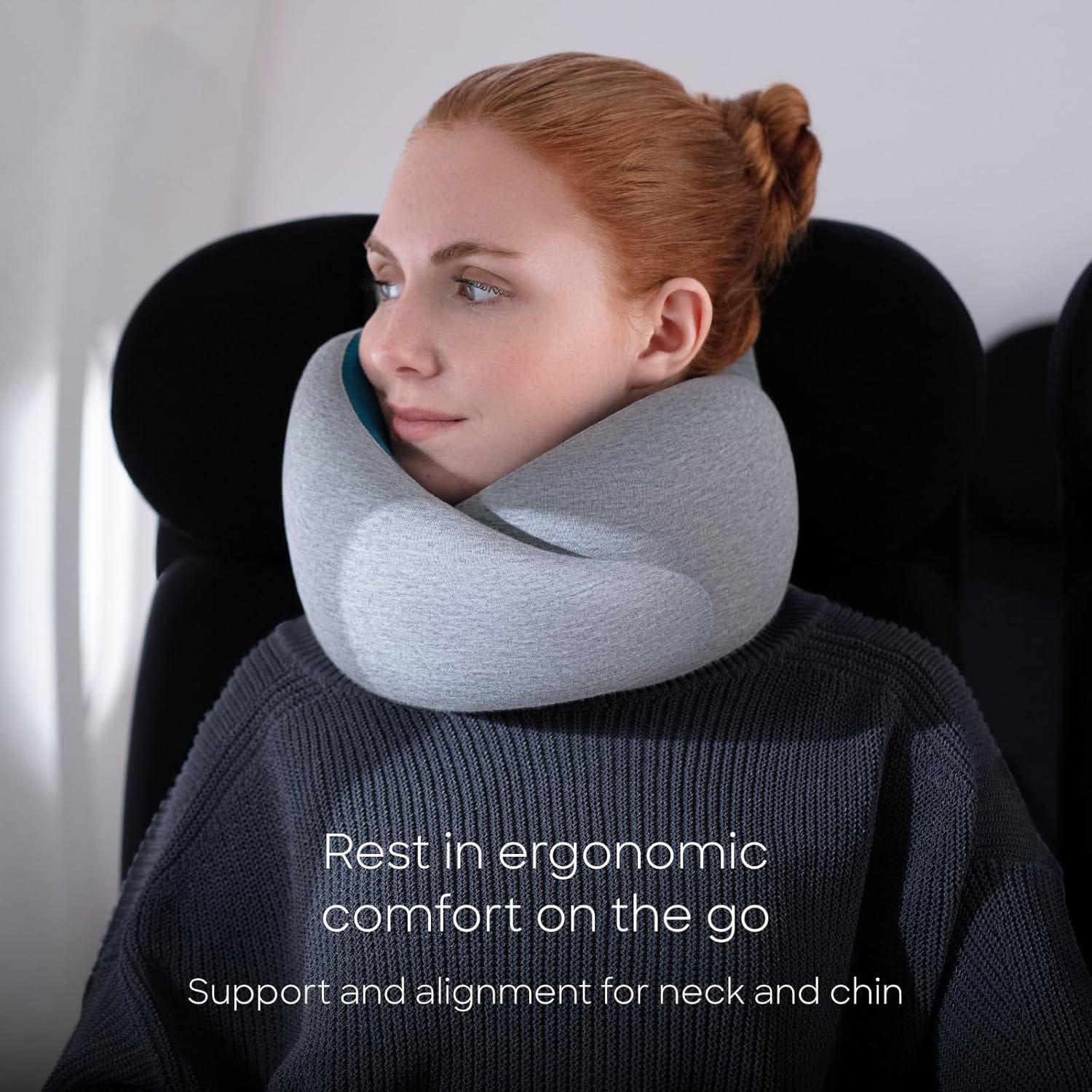 Ostrichpillow GO Travel Pillow, 360° Memory Foam Support, Soft & Washable - Image 3