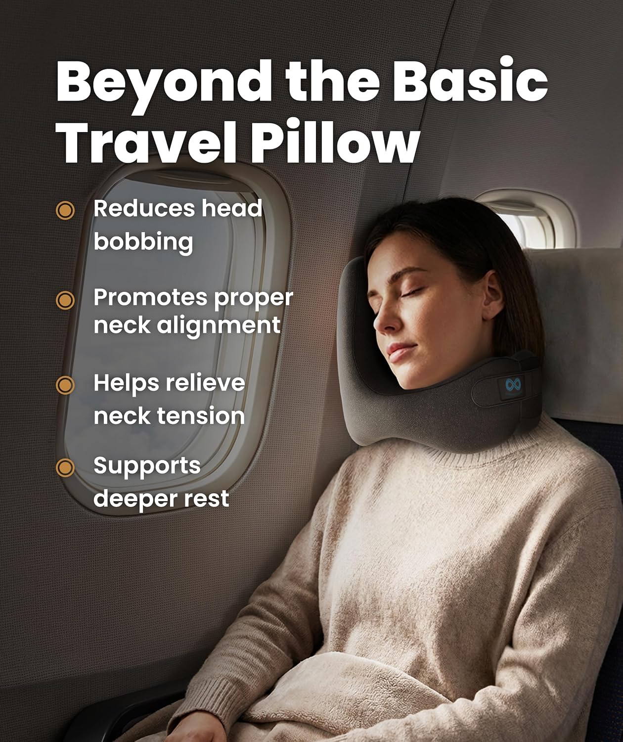 Everlasting Comfort Upgraded Neck Pillow for Airplanes – Memory Foam Travel Headrest for Flying – Portable Multi-Position Travel Pillows with 360°Support – Long Flight Essentials for Sleep & Home Use - Image 2