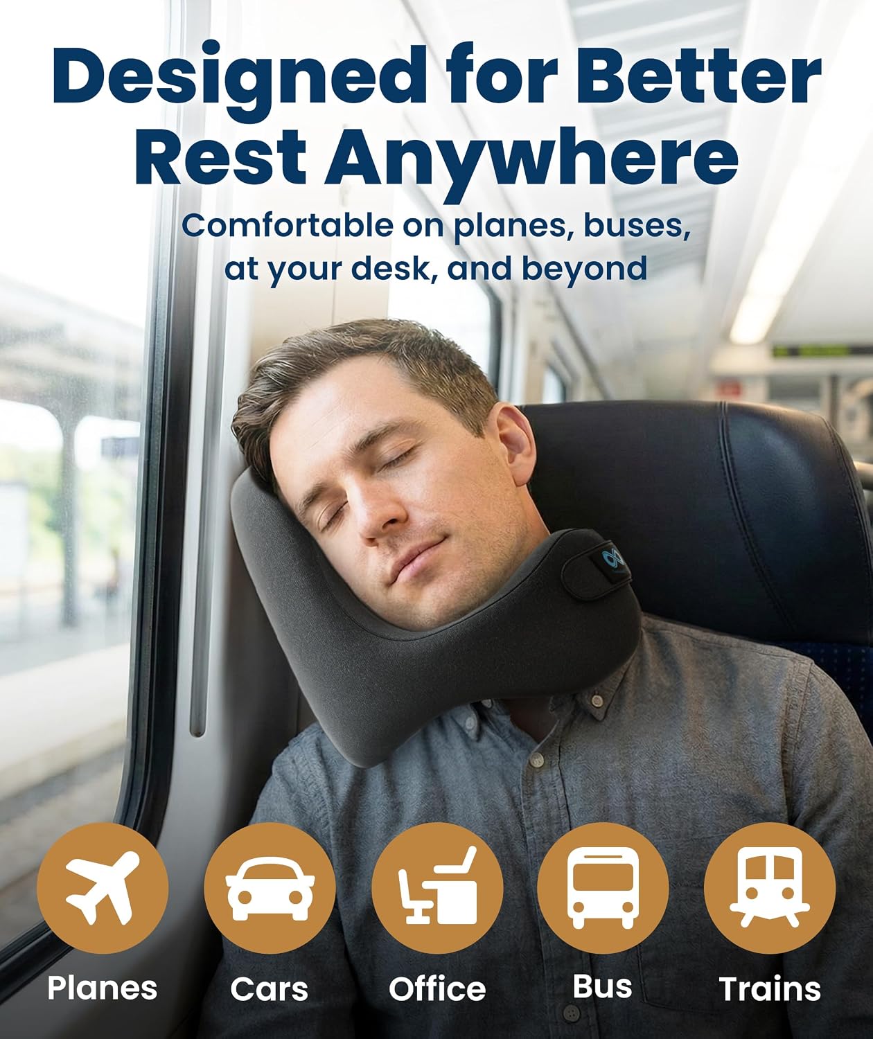 Everlasting Comfort Upgraded Neck Pillow for Airplanes – Memory Foam Travel Headrest for Flying – Portable Multi-Position Travel Pillows with 360°Support – Long Flight Essentials for Sleep & Home Use - Image 7