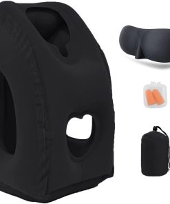 Inflatable Travel Pillows for Airplane, Blow Up Neck Pillow for Sleeping, Airplane Travel Essentials for Long Flight Support Head, Neck and Lumbar, Used for Car/Bus/Train/Office Rest, Adults Kids
