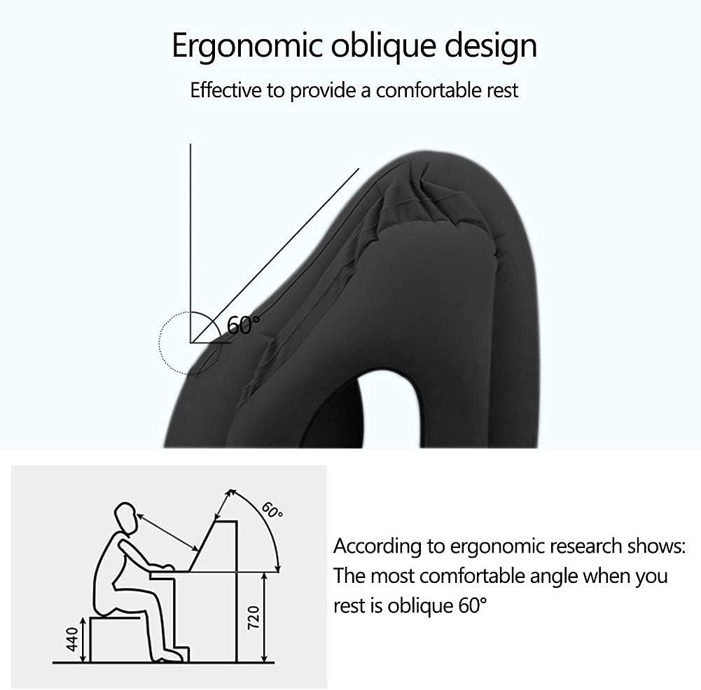 Inflatable Travel Pillows for Airplane, Blow Up Neck Pillow for Sleeping, Airplane Travel Essentials for Long Flight Support Head, Neck and Lumbar, Used for Car/Bus/Train/Office Rest, Adults Kids - Image 7