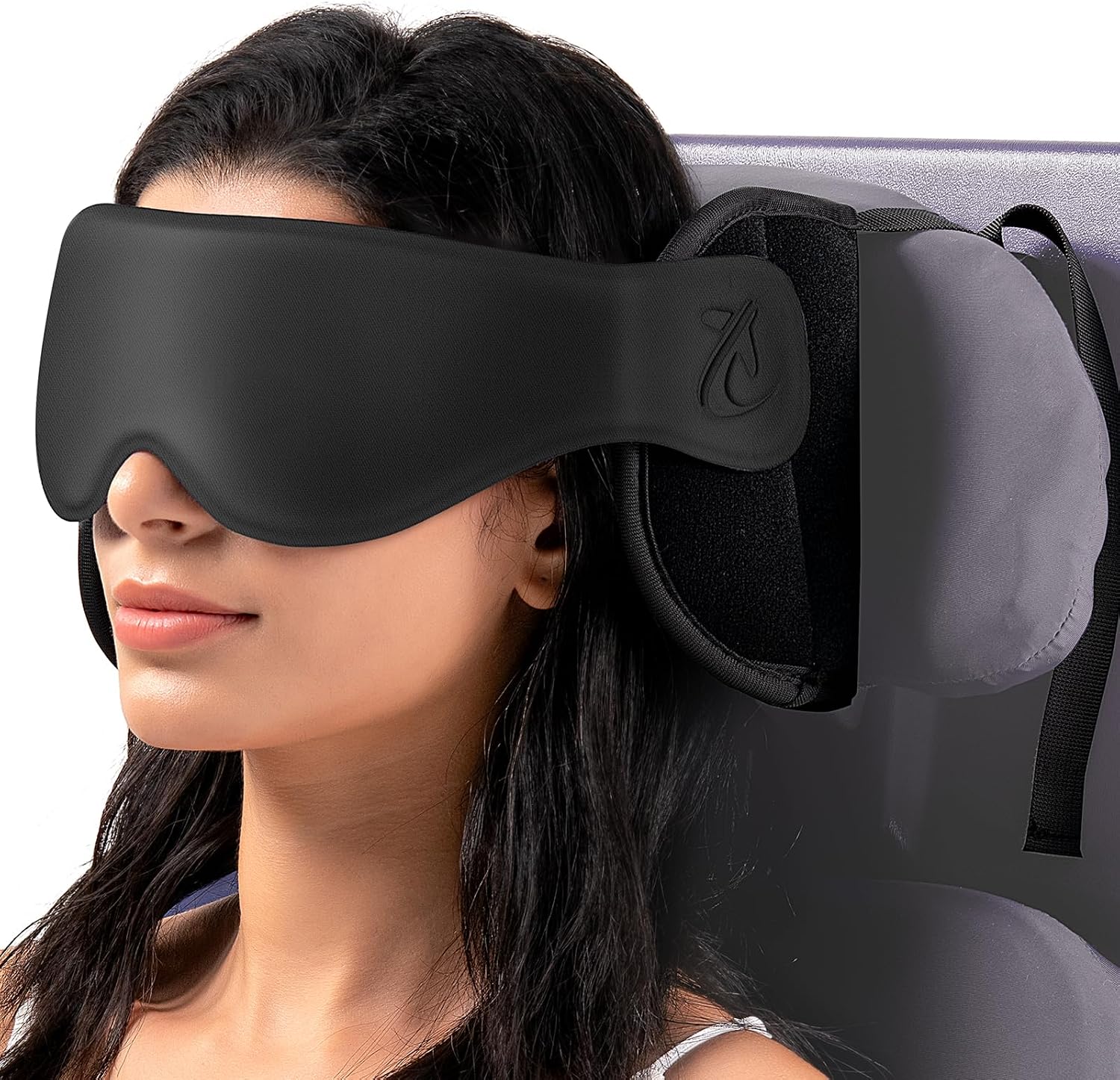 Travel Pillow, Airplane Neck Pillow with 3D Eye Mask for Sleeping - 1